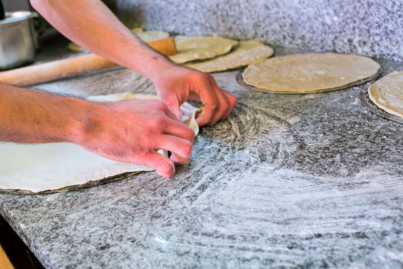 Pizza fraiches à la main